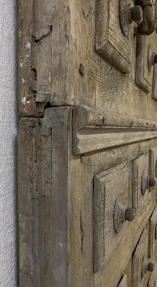 Important antique pine tree door, 18th century-6