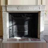 Louis XVI marble mantel  - Reference 1344&nbsp;Width&nbsp;4' 5'' ⅛&nbsp;Height&nbsp;3' 6'' ½