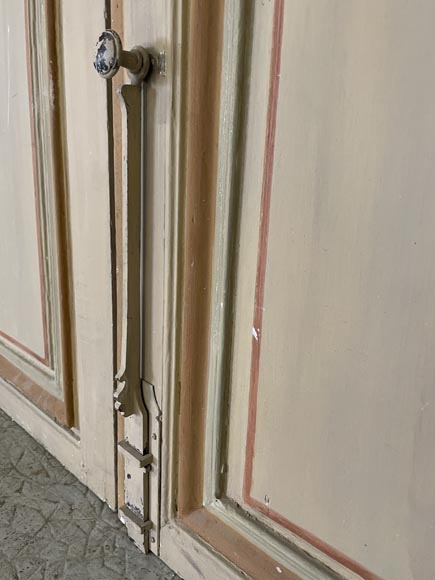 Serie of three double doors in painted wood-19