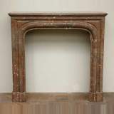 Red marble Bolection mantel - Reference 1354&nbsp;Width&nbsp;3' 7'' ¼&nbsp;Height&nbsp;3' 4'' ⅛
