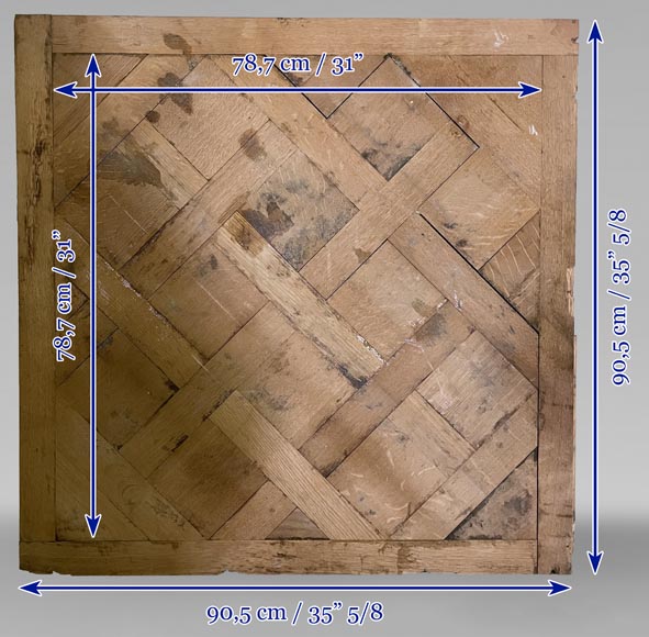 Batch of about 30 m² of 18th century style Versailles oak parquet flooring-10