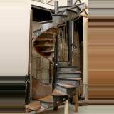 Spiral Staircase - Reference 1372&nbsp;Width&nbsp;5' 6'' ⅞&nbsp;Height&nbsp;11' 5'' ¾