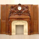 Flamboyant mahogany mantel from the ocean liner Armand Behic - Reference 1374 Width 5' 5'' ¾   167cm Height 7' 4'' ⅝   225cm