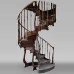 Hollow core spiral staircase