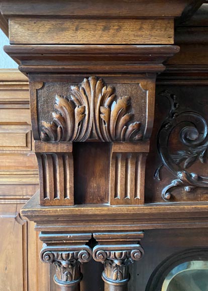 Walnut woodwork with large Napoleon III style fireplace-8