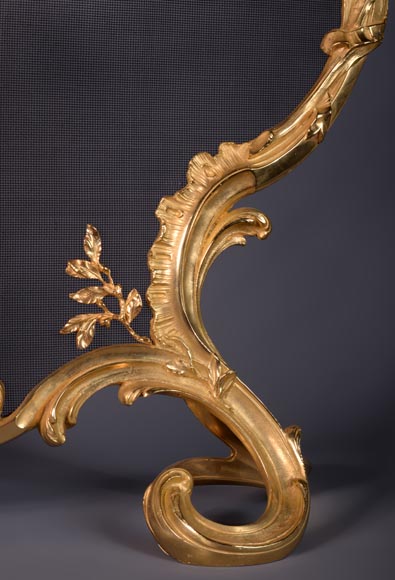  Louis XV style firescreen with torch decoration-7