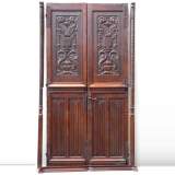 Double portes en chêne de style néo-Gothique - Réf.1397 Largeur 150cm Hauteur 275cm Double portes en chêne de style néo-Gothique - Réf.1397 Largeur 150cm Hauteur 275cm