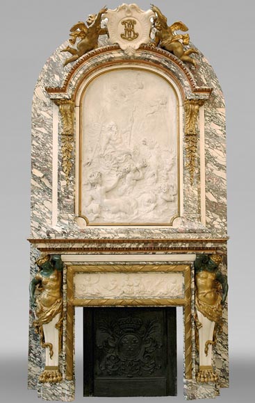 Extraordinary monumental fireplace signed by Jules Allard and Louis Ardisson coming from the Berwind Estate, Fifth Avenue, New York-0