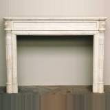 Louis XVI style white semi statuary marble with columns - Reference 1408&nbsp;Height&nbsp;3' 6'' ⅛