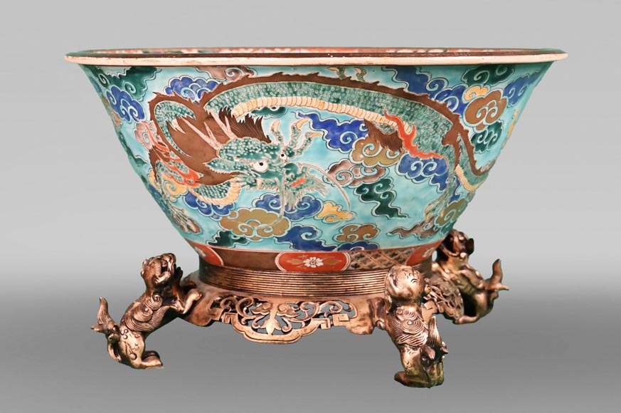  Alphonse Giroux, the Japonism style koi carp bowl-0