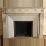 White marble Louis XVI mantel - Reference 1412