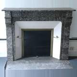 Modillion Gray Saint Anne marble mantel - Reference 1416&nbsp;Width&nbsp;4' 2'' &nbsp;Height&nbsp;3' 3'' ⅜