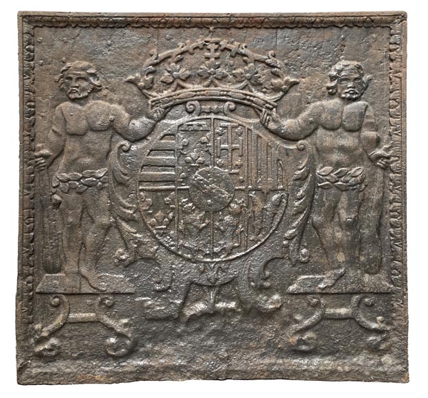 Fireback with the arms of Leopold I, Duke of Lorraine and Bar-0