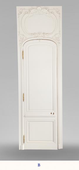Set of 3 Louis XV style doors with door tops-10