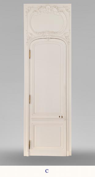 Set of 3 Louis XV style doors with door tops-14