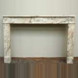 Louis XVI period white marble mantel