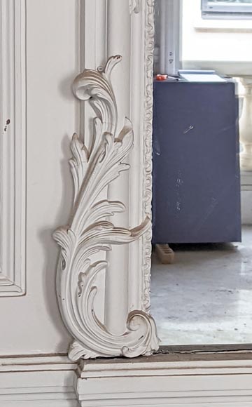 Large carved wood and stucco overmantel from the Napoleon III period-5