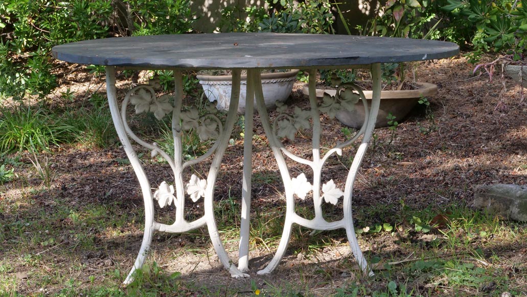 Cast iron garden table, late 20th century-0