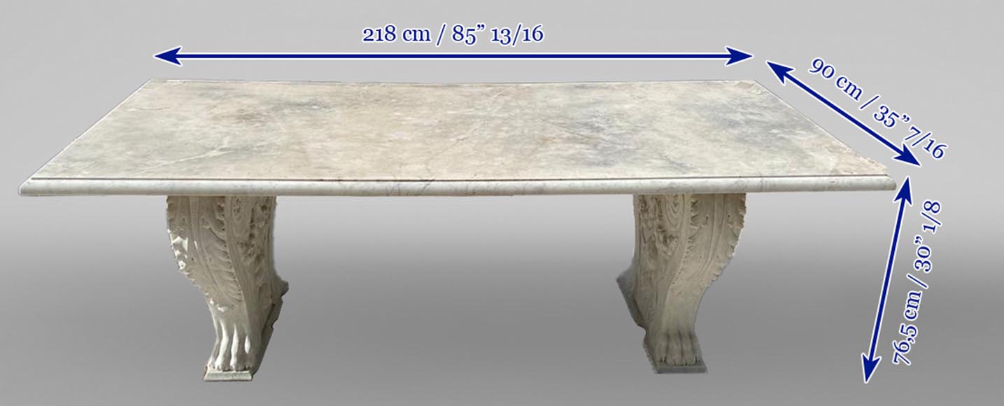 Table with neoclassical legs from the 19th century, later top-15