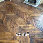 Lot of about 10 m² of parquet flooring in Hungarian stitch