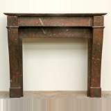 Marble mantel from 1840's in red griotte marble