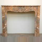 Pompadour Antique Mantel in pink Enjugerais marble