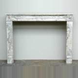 Louis XVI white marble mantel from the 18th century