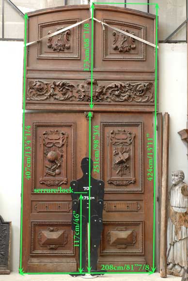 Oak 19th century double door -16