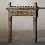 Stone Neo-Gothic mantel dated 1908