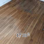 17 m² of linear oak parquet flooring