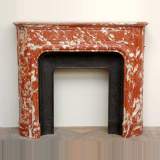 Red Languedoc marble Napoleon III mantel