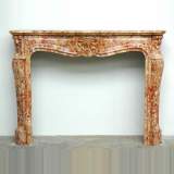 Louis XV  Saint Maximin marble three shell mantel 