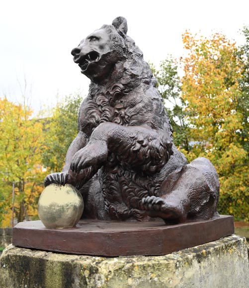 Joseph Simon Volmar (Berne, 1796-1865), Pair of bears in cast iron-5