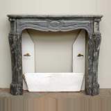 Pompadour mantel in Turquin marble