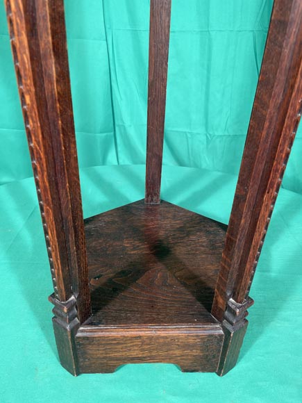 Neo-Gothic style oak saddle set-10