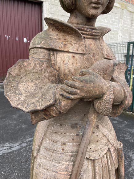 Joan of Arc cast-iron statue-8