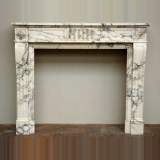 White Marble Louis XVI mantel with fluting 