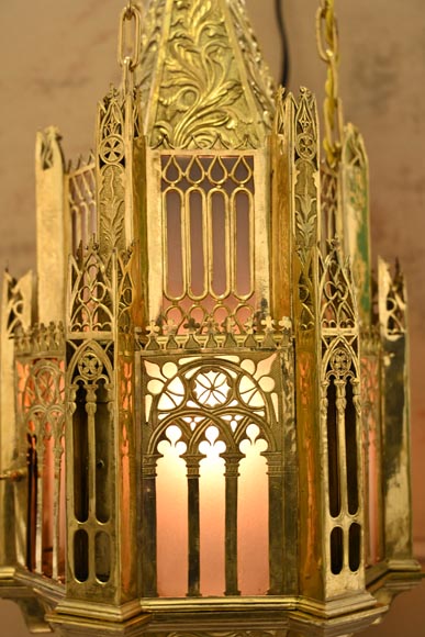 Neo-Gothic ormolu chandelier-10