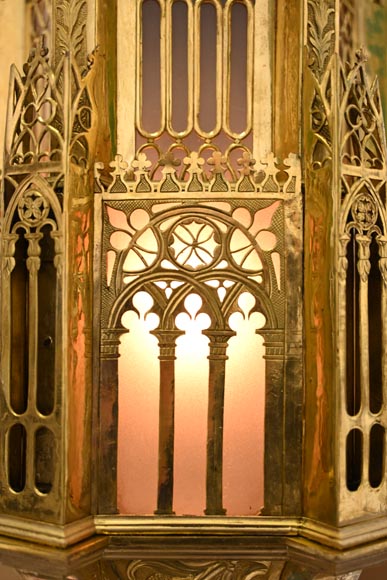 Neo-Gothic ormolu chandelier-11