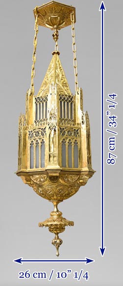 Neo-Gothic ormolu chandelier-16