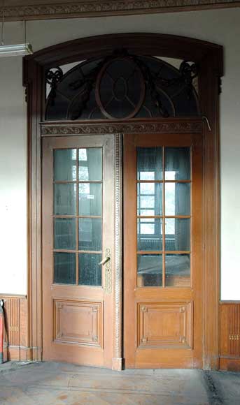 Louis XVI style Oak and Stucco paneled room -5