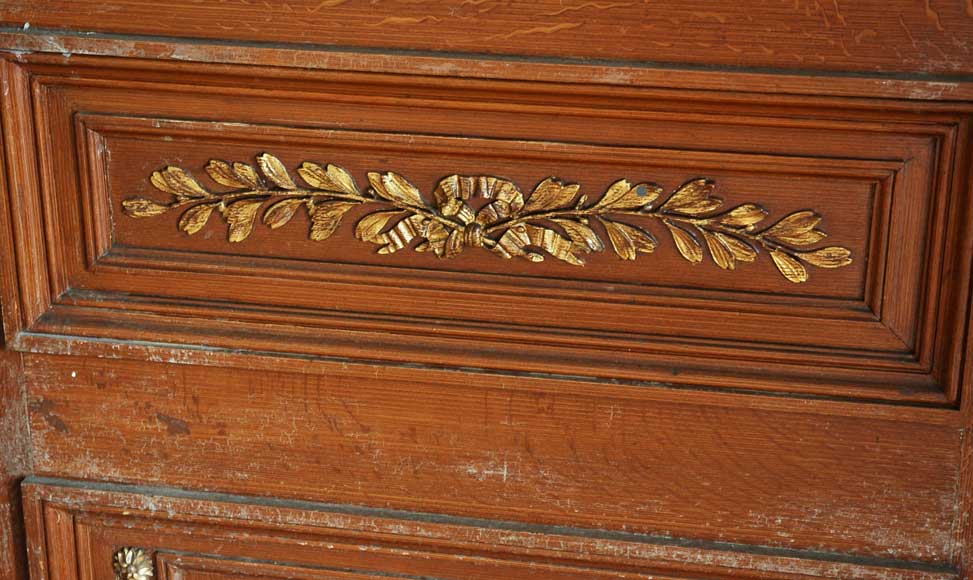 Louis XVI style Oak and Stucco paneled room -15