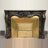 Louis XV style Portor Marble Mantel 