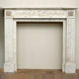 White marble Louis XVI mantel with quiver