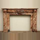 Pink marble 19th century mantel 
