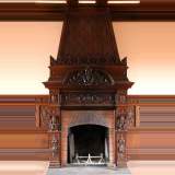 Antique Neo-Gothic Mantel from extraordinary paneled room