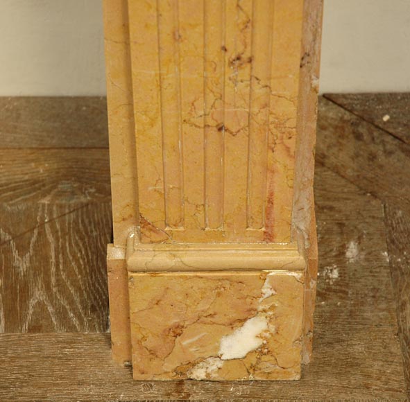 Antique Louis XVI mantel in Yellow marble -3