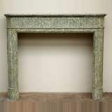 Antique Mantel carved in Green Marble from Estours 