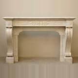 White marble mantel with scrolls from 1830