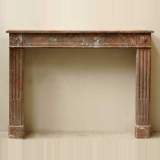 Antique Louis XVI period mantel in Red of Rance marble